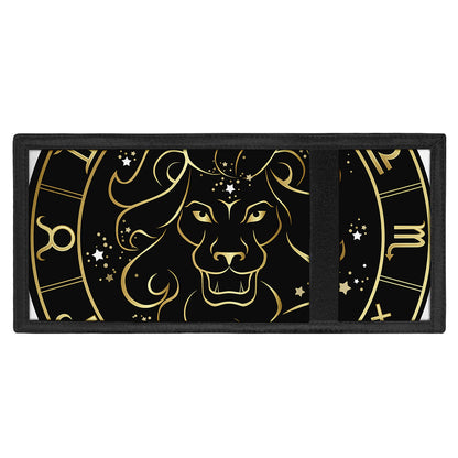 Gold And Black Leo Sign Print Trifold Wallet