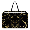 Gold And Black Leo Sign Print Utility Tote Bag