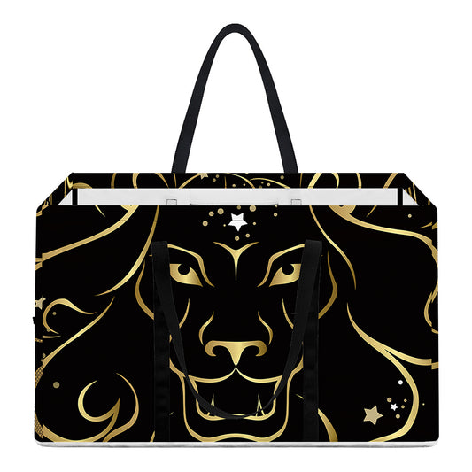 Gold And Black Leo Sign Print Utility Tote Bag
