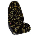 Gold And Black Leo Sign Print Waterproof Car Seat Cover
