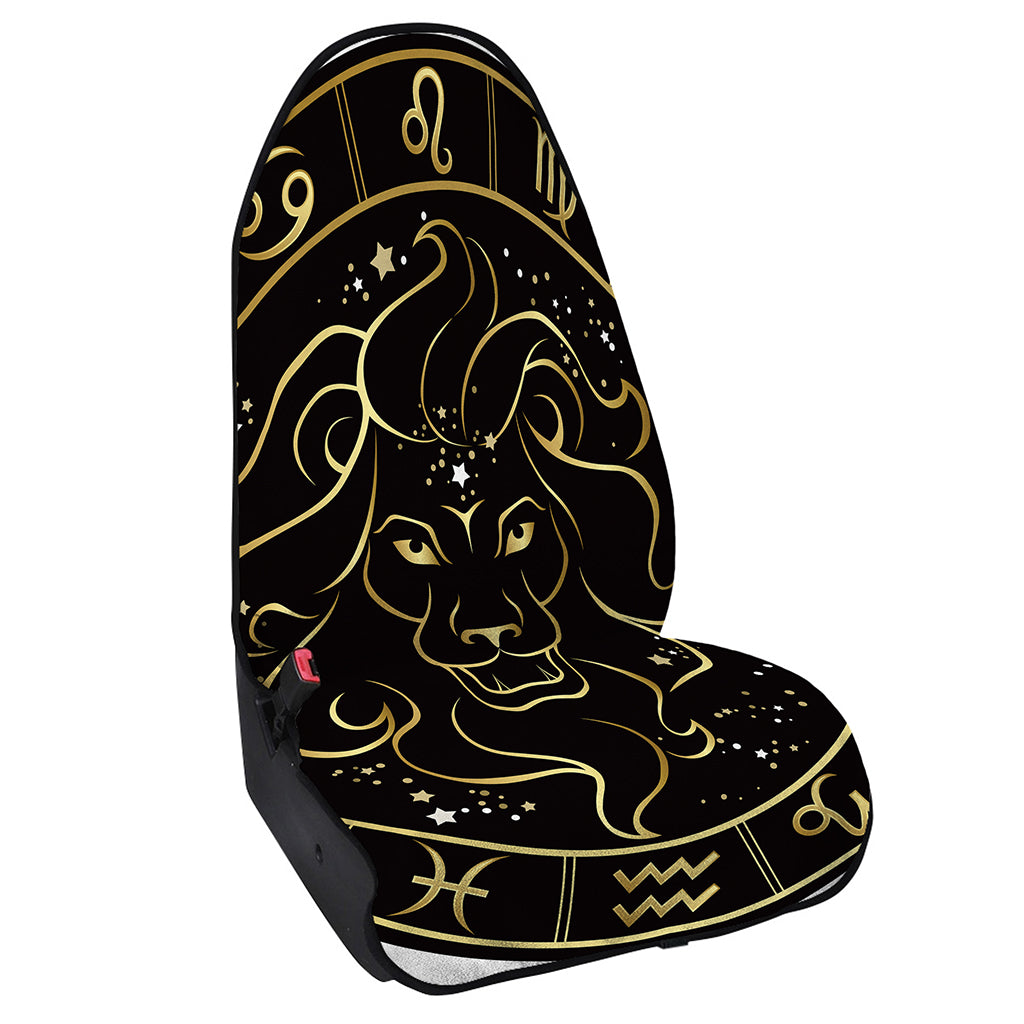 Gold And Black Leo Sign Print Waterproof Car Seat Cover