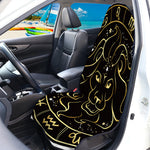 Gold And Black Leo Sign Print Waterproof Car Seat Cover