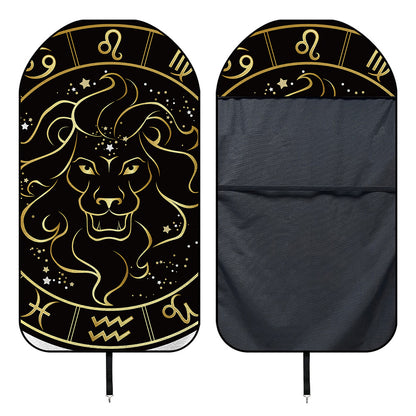 Gold And Black Leo Sign Print Waterproof Car Seat Cover