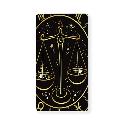 Gold And Black Libra Sign Print Baby Crib Sheet