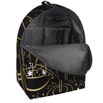 Gold And Black Libra Sign Print Backpack