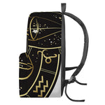 Gold And Black Libra Sign Print Backpack