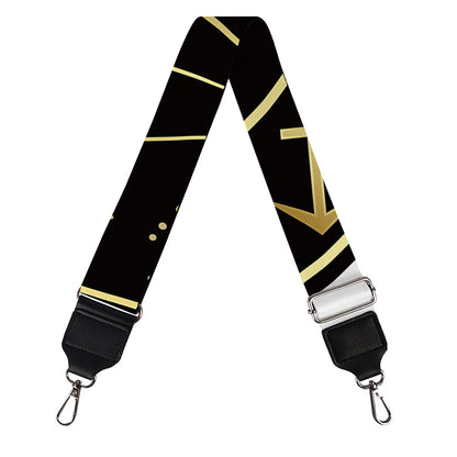 Gold And Black Libra Sign Print Bag Strap