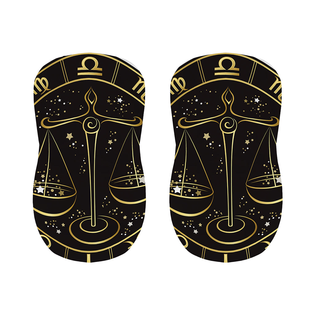 Gold And Black Libra Sign Print Bar Stool Covers