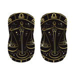 Gold And Black Libra Sign Print Bar Stool Covers