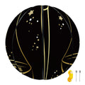 Gold And Black Libra Sign Print Basketball