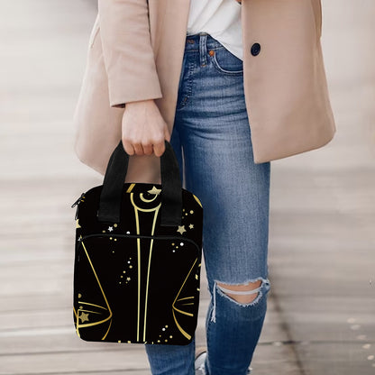 Gold And Black Libra Sign Print Bible Tote Bag