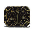 Gold And Black Libra Sign Print Bifold Wallet