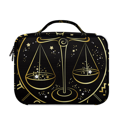 Gold And Black Libra Sign Print Briefcase Bible Bag