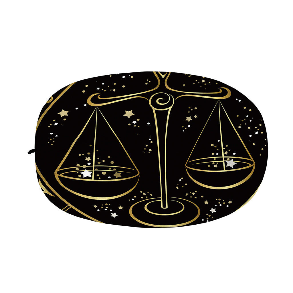 Gold And Black Libra Sign Print Car Side Mirror Covers