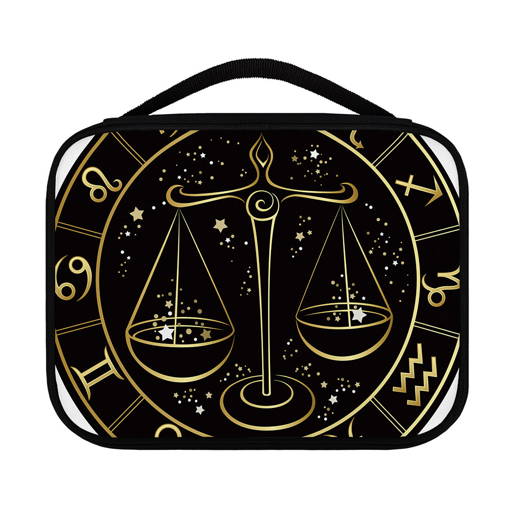 Gold And Black Libra Sign Print Classic Bible Case