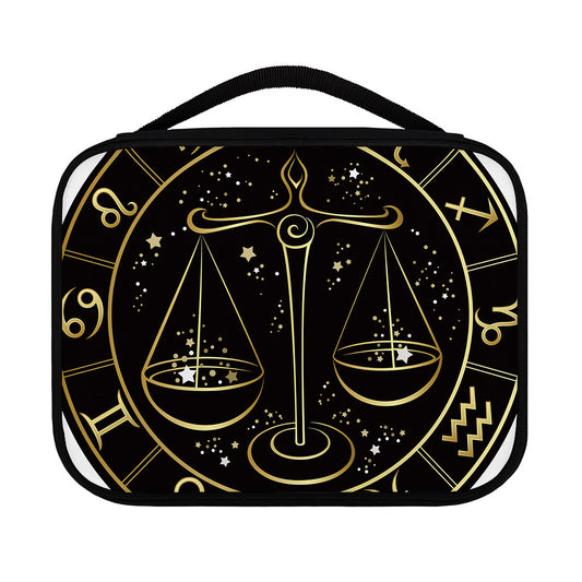 Gold And Black Libra Sign Print Classic Bible Case