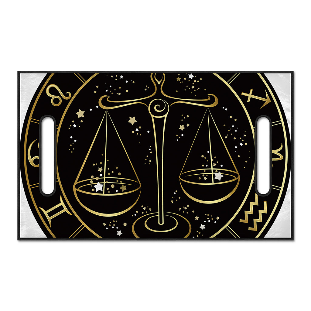 Gold And Black Libra Sign Print Golf Cart Seat Cover