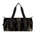 Gold And Black Libra Sign Print Gym Bag