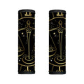 Gold And Black Libra Sign Print Handle Covers