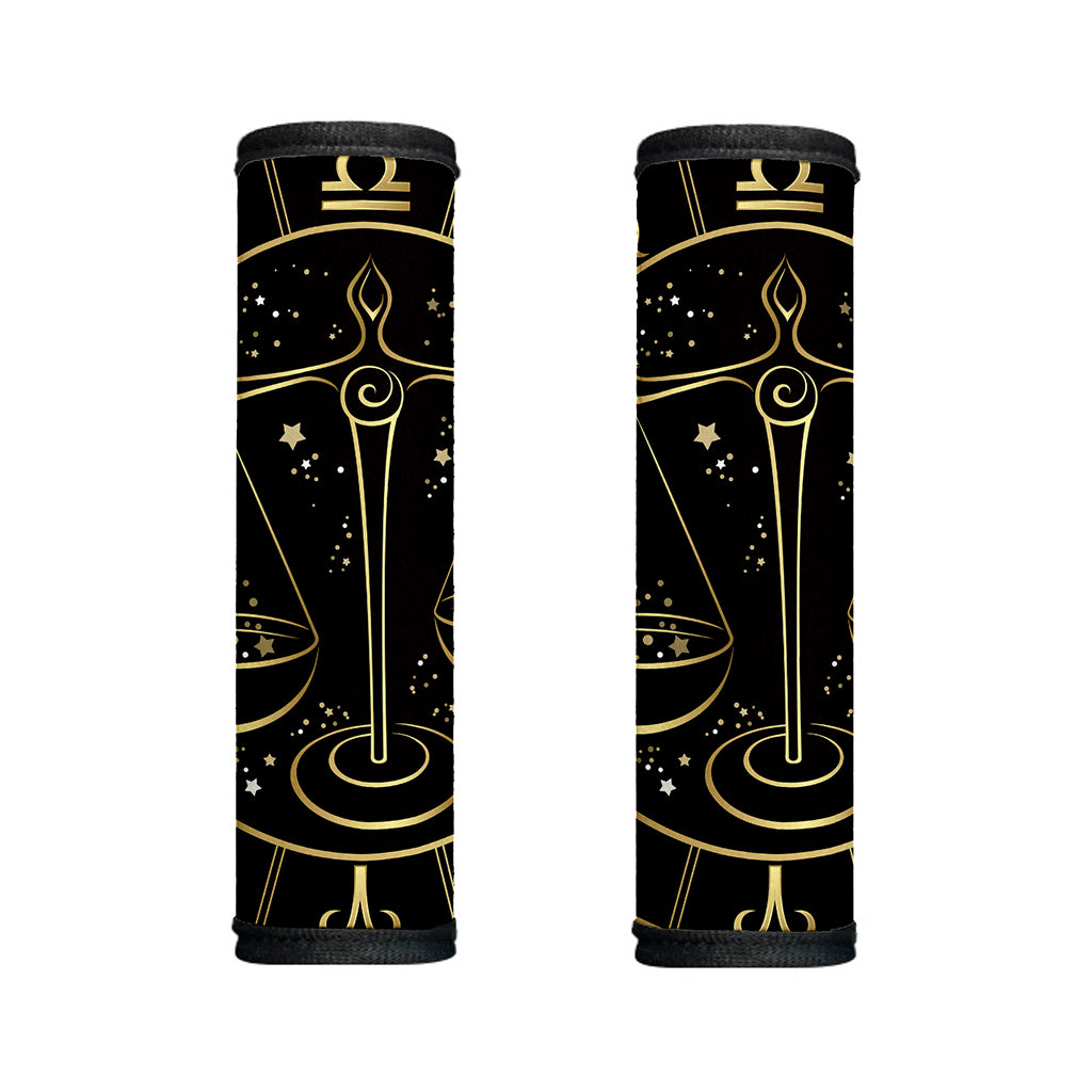 Gold And Black Libra Sign Print Handle Covers