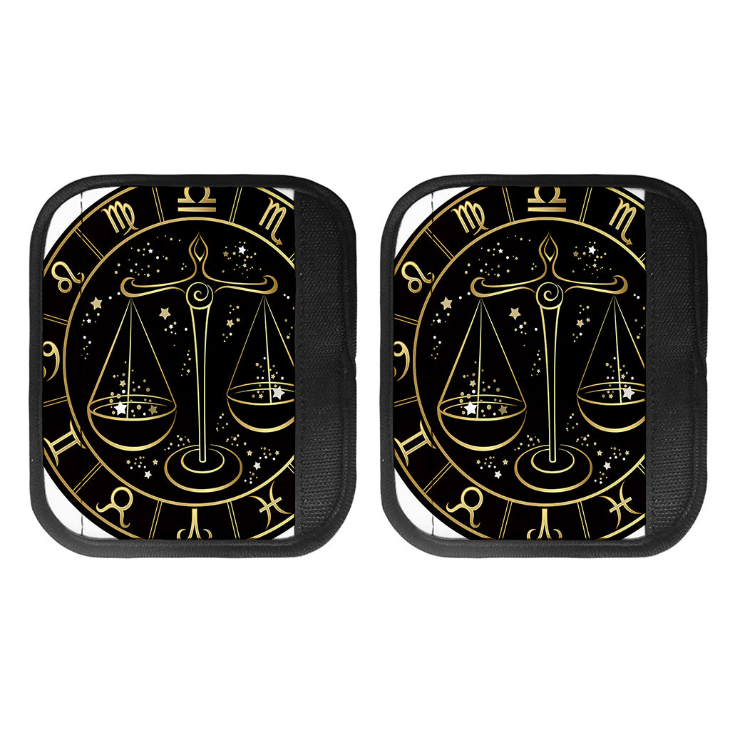 Gold And Black Libra Sign Print Handle Covers