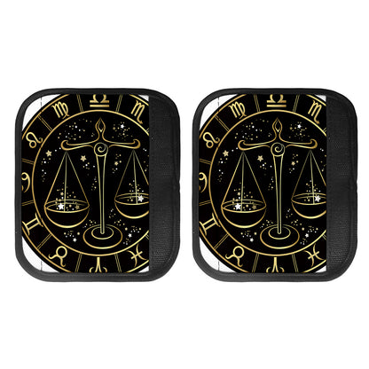 Gold And Black Libra Sign Print Handle Covers