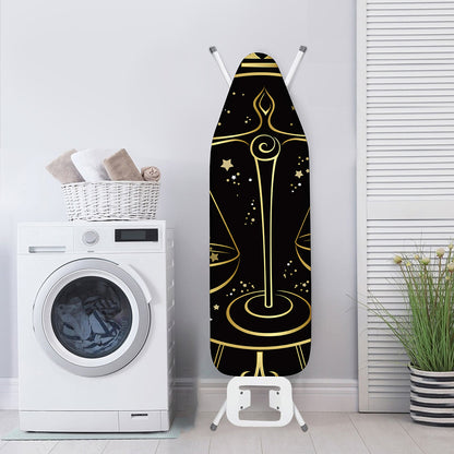 Gold And Black Libra Sign Print Ironing Board Cover