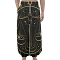 Gold And Black Libra Sign Print Lantern Pants