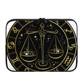 Gold And Black Libra Sign Print Laptop Sleeve