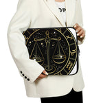 Gold And Black Libra Sign Print Laptop Sleeve