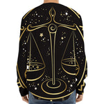 Gold And Black Libra Sign Print Long Sleeve Baseball Jersey