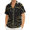 Gold And Black Libra Sign Print Men's Deep V-Neck Shirt