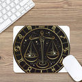 Gold And Black Libra Sign Print Mouse Pad
