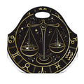 Gold And Black Libra Sign Print Neoprene Lunch Bag