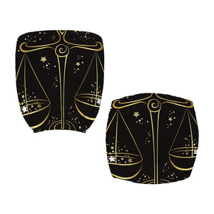 Gold And Black Libra Sign Print Office Chair Cover