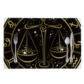 Gold And Black Libra Sign Print Placemat