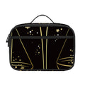 Gold And Black Libra Sign Print Portable Lunch Bag