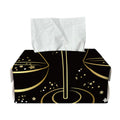 Gold And Black Libra Sign Print Rectangle Tissue Box Cover