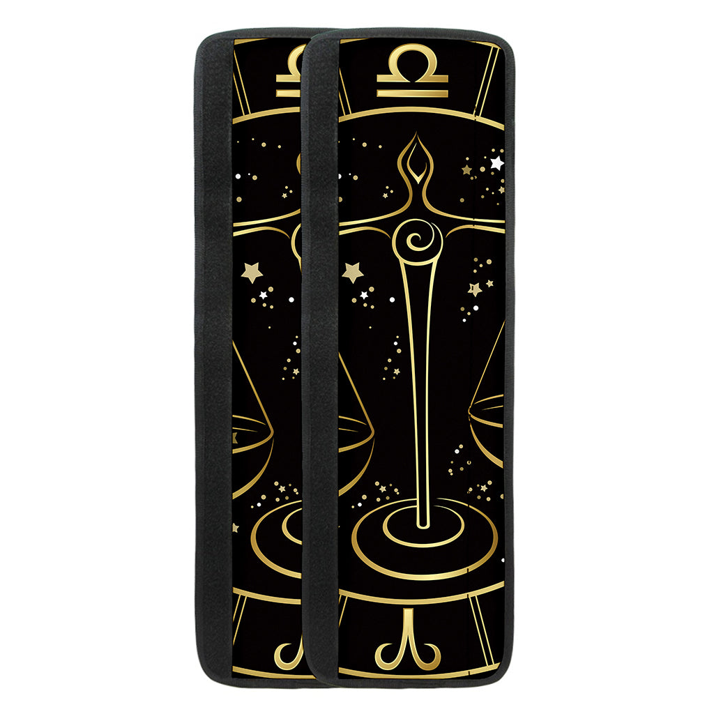Gold And Black Libra Sign Print Refrigerator Handle Covers