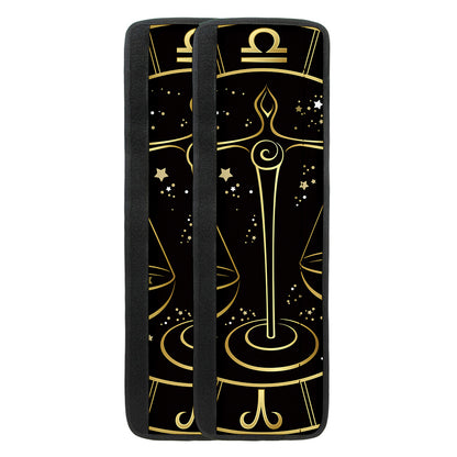 Gold And Black Libra Sign Print Refrigerator Handle Covers