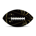 Gold And Black Libra Sign Print Rugby Ball