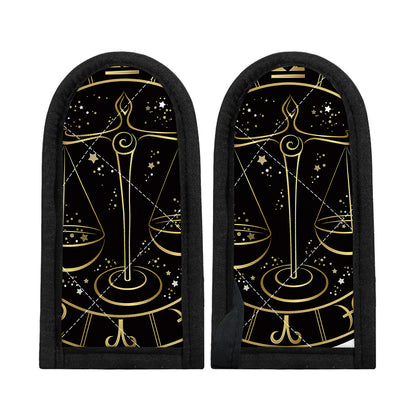 Gold And Black Libra Sign Print Skillet Handle Cover