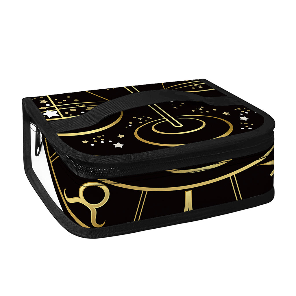 Gold And Black Libra Sign Print Small Lunch Bag
