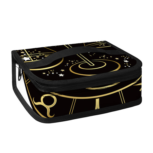 Gold And Black Libra Sign Print Small Lunch Bag