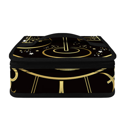 Gold And Black Libra Sign Print Small Lunch Bag