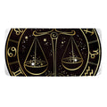 Gold And Black Libra Sign Print Towel