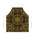 Gold And Black Mandala Print Adjustable Apron
