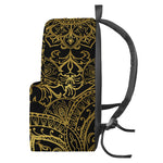 Gold And Black Mandala Print Backpack