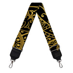 Gold And Black Mandala Print Bag Strap