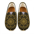 Gold And Black Mandala Print Casual Shoes